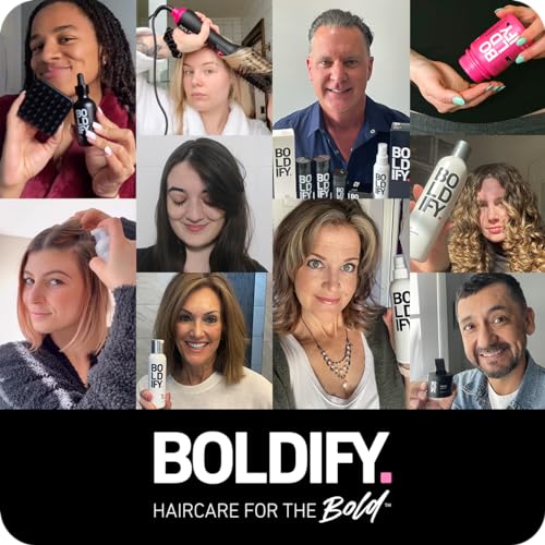 BOLDIFY Hairline Powder Instantly Conceals Hair Loss, Root Touch Up Hair Powder, Hair Toppers for Women & Men, Hair Fibers for Thinning Hair, Root Cover Up, Stain-Proof 48 Hour Formula (Dark Brown)