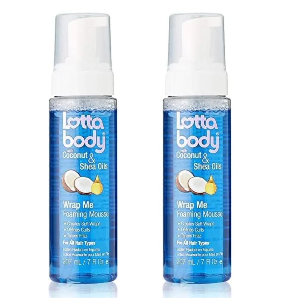 Set of 2 Lottabody Wrap Me Foaming Mousse with Coconut & Shea Oil 7 fl. oz. bundled by Maven Gifts