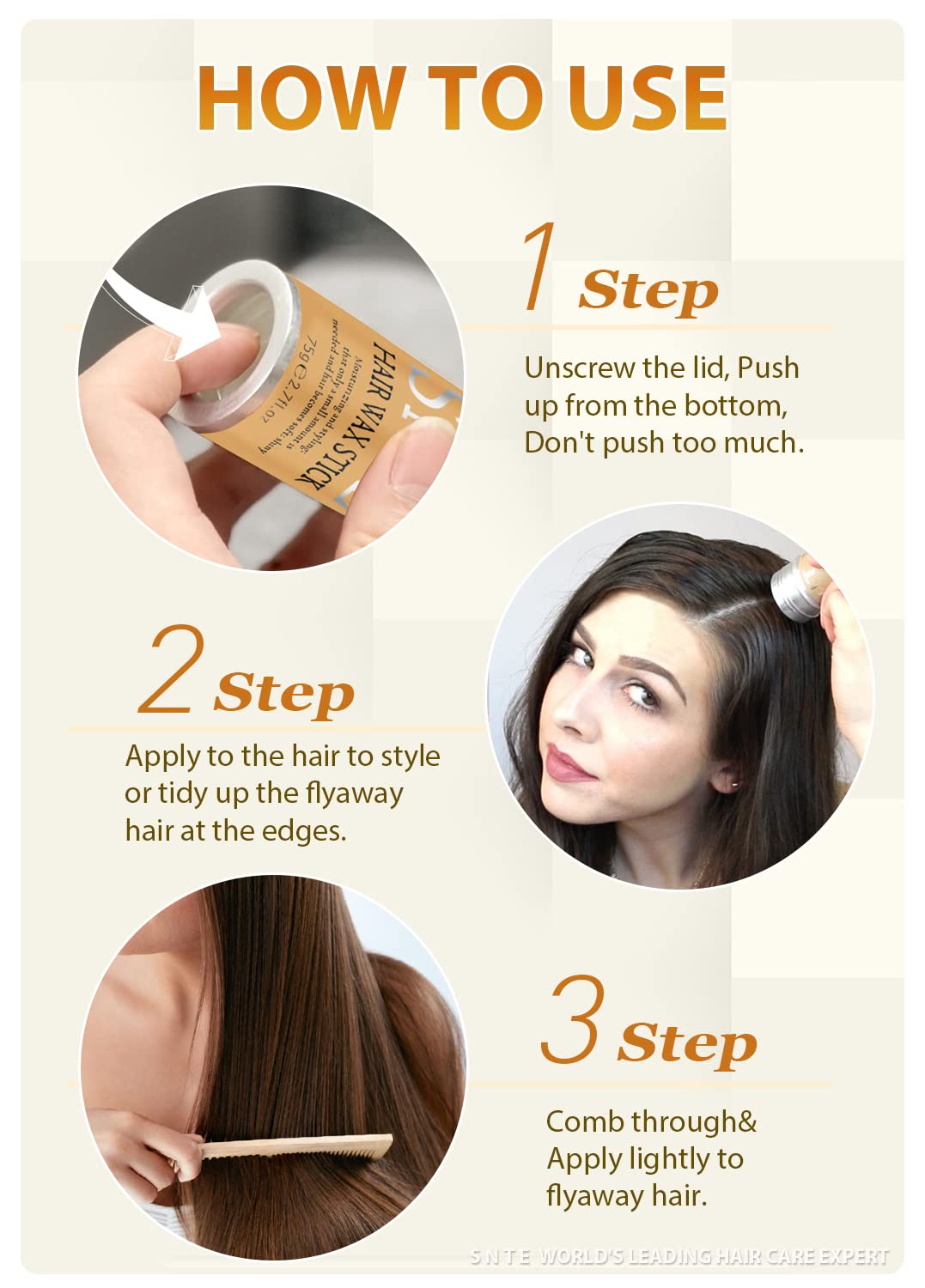 Hair Wax Stick, Wax Sticks for Hair Slick Stick, Hair Wax Sticks for Women Kids, Hair Gel for Women Girls Hair Accessories for Women, Baby Hair Gel Products for Women, Hair Bun Maker Styling Cream