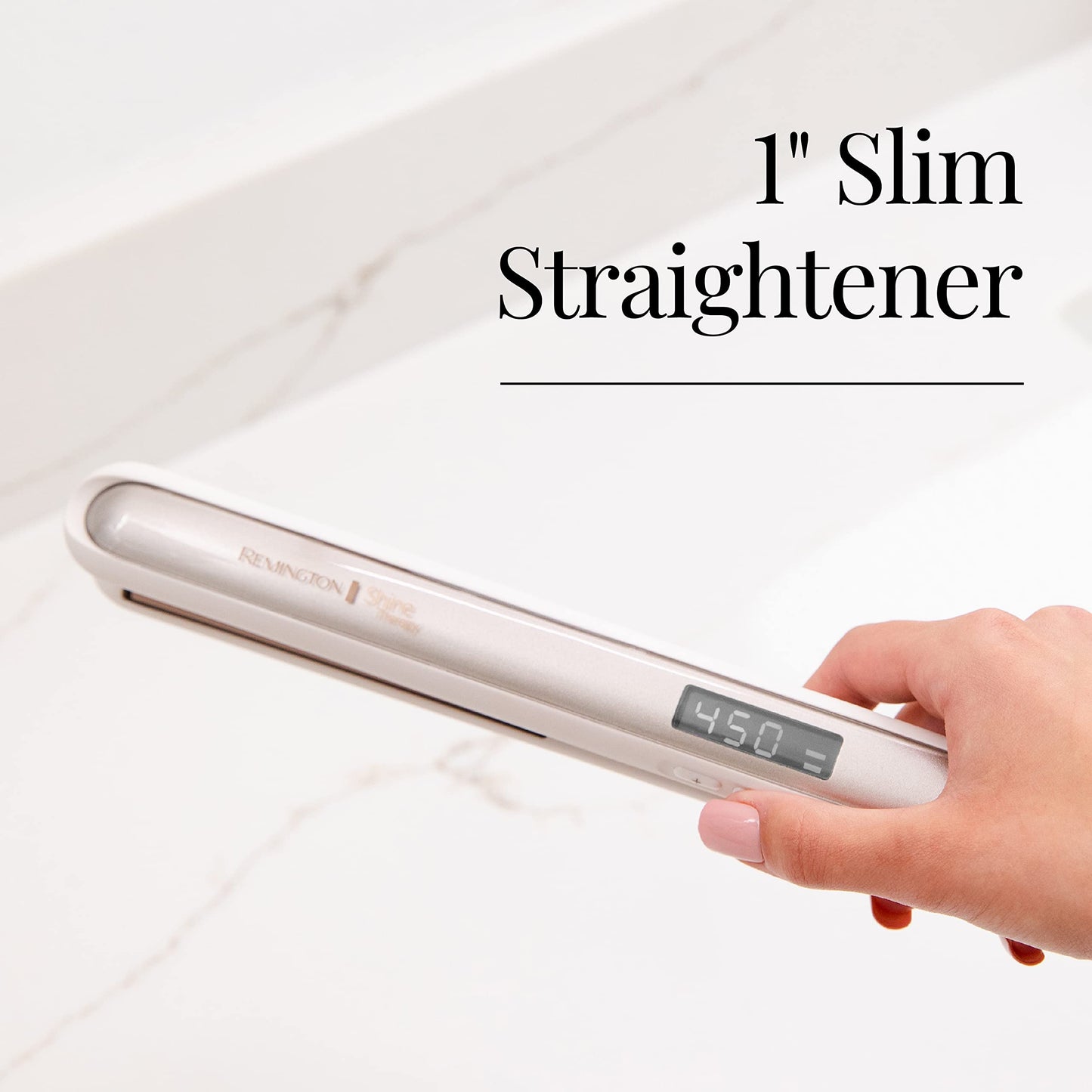Remington Shine Therapy 1” Flat Iron, Argan Oil & Keratin Plate Hair Straightener