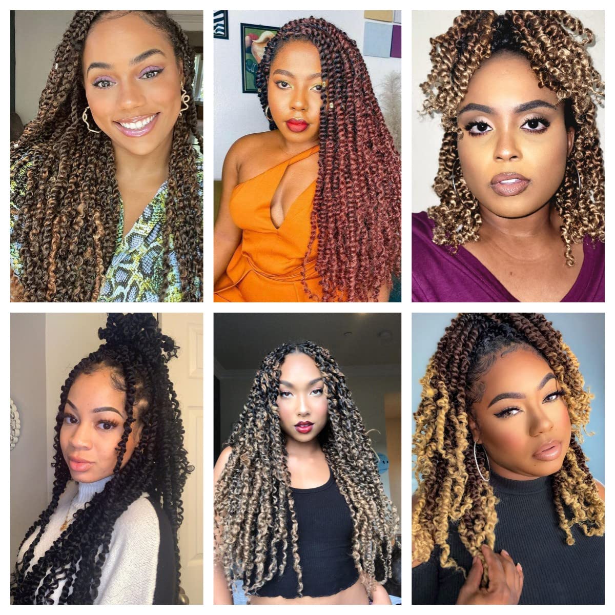 LOSMOEER 8Packs Passion Twist Hair Pre-twisted Passion Twist Crochet Hair Pre-looped Crochet Braids Hair for Women Passion Twists Braiding Hair Synthetic Hair Extensions