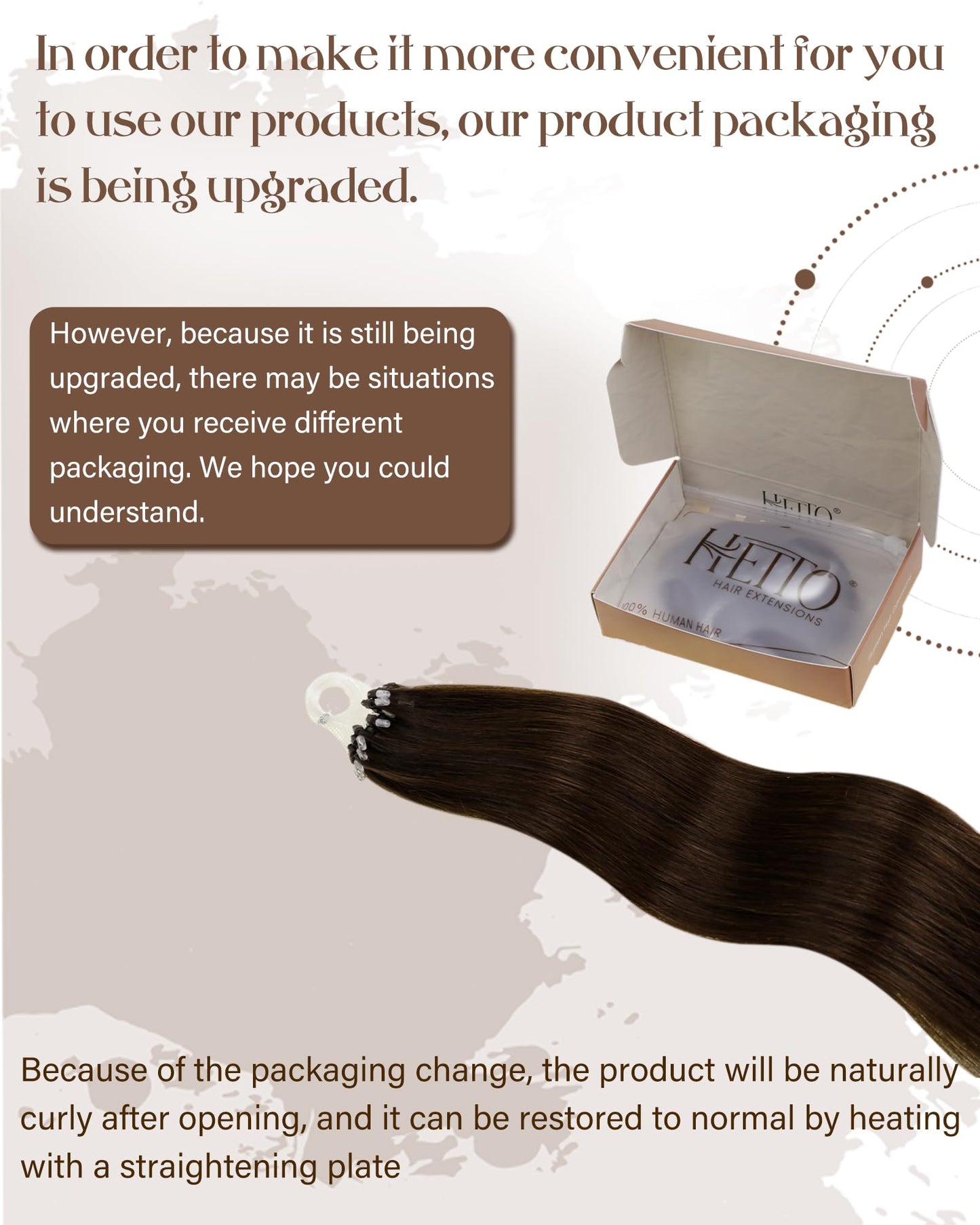 Hetto Micro Beads Hair Extensions Brown Human Hair Micro Loop Extensions #4 Brown Hair Micro Ring Extensions Silky Remy Hair Pre Bonded Micro Bead 12 Inch 40g 50 Strands