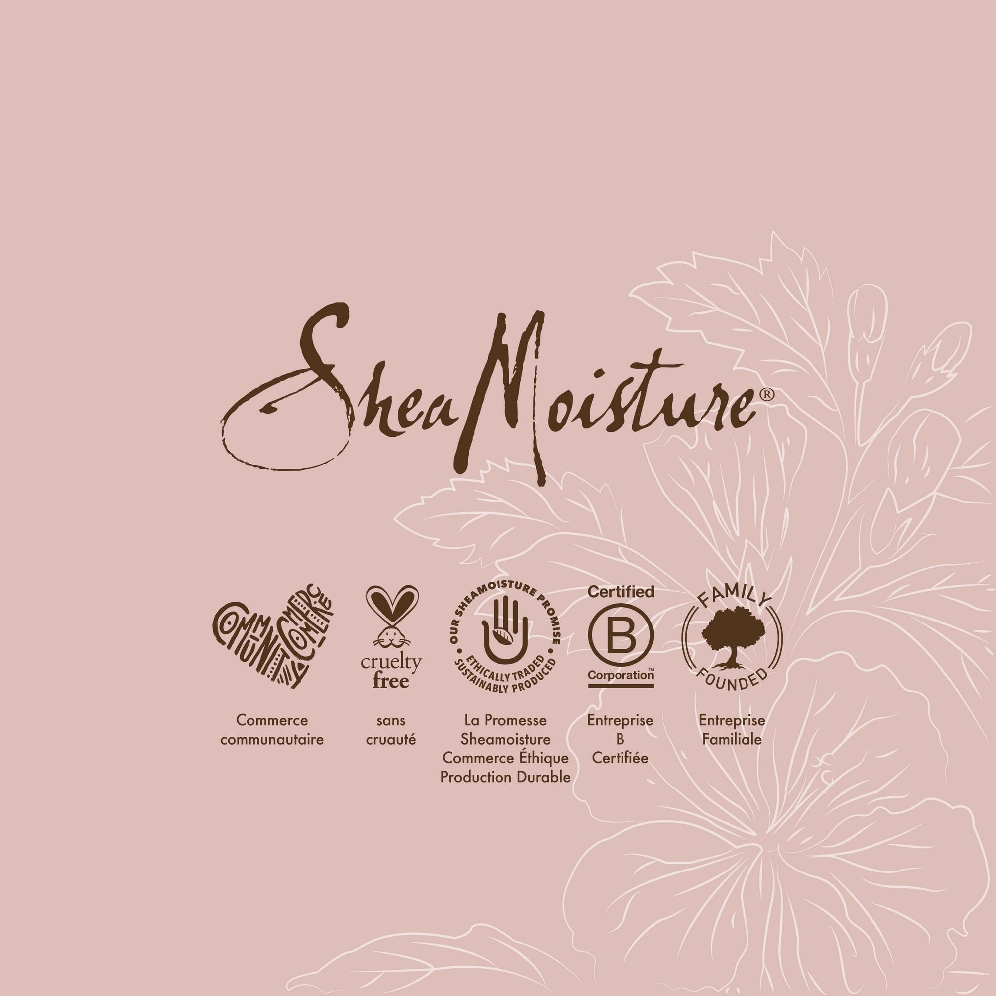 Shea Moisture Edge Gel Paraben-Free Hair Styling Coconut & Hibiscus + Flaxseed with Coconut Oil, Silk Protein and Neem Oil 99 g