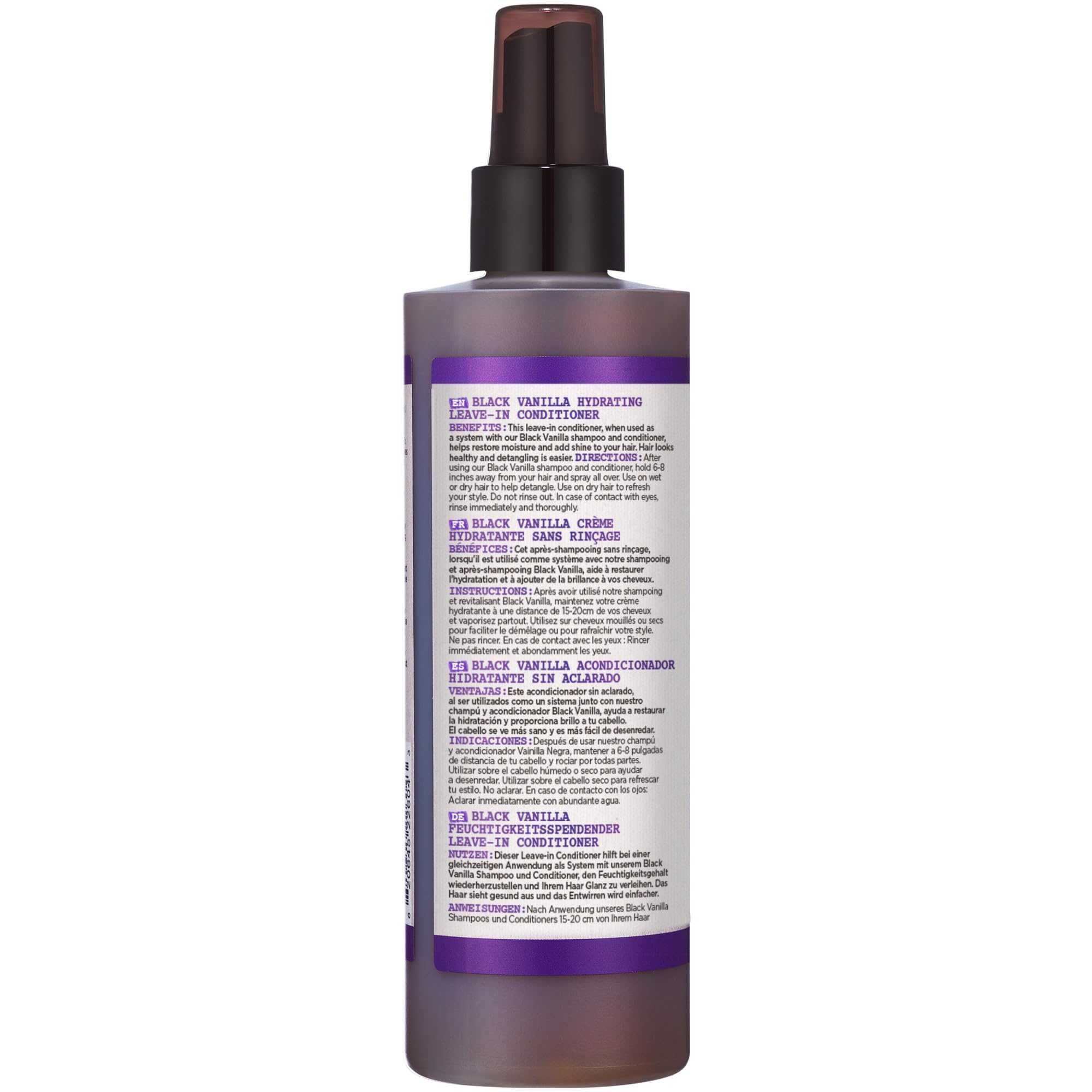 Carol's Daughter Black Vanilla Moisturizing Leave In Conditioner Spray, with Rosemary Oil, for Curly, Wavy Hair, 236ml