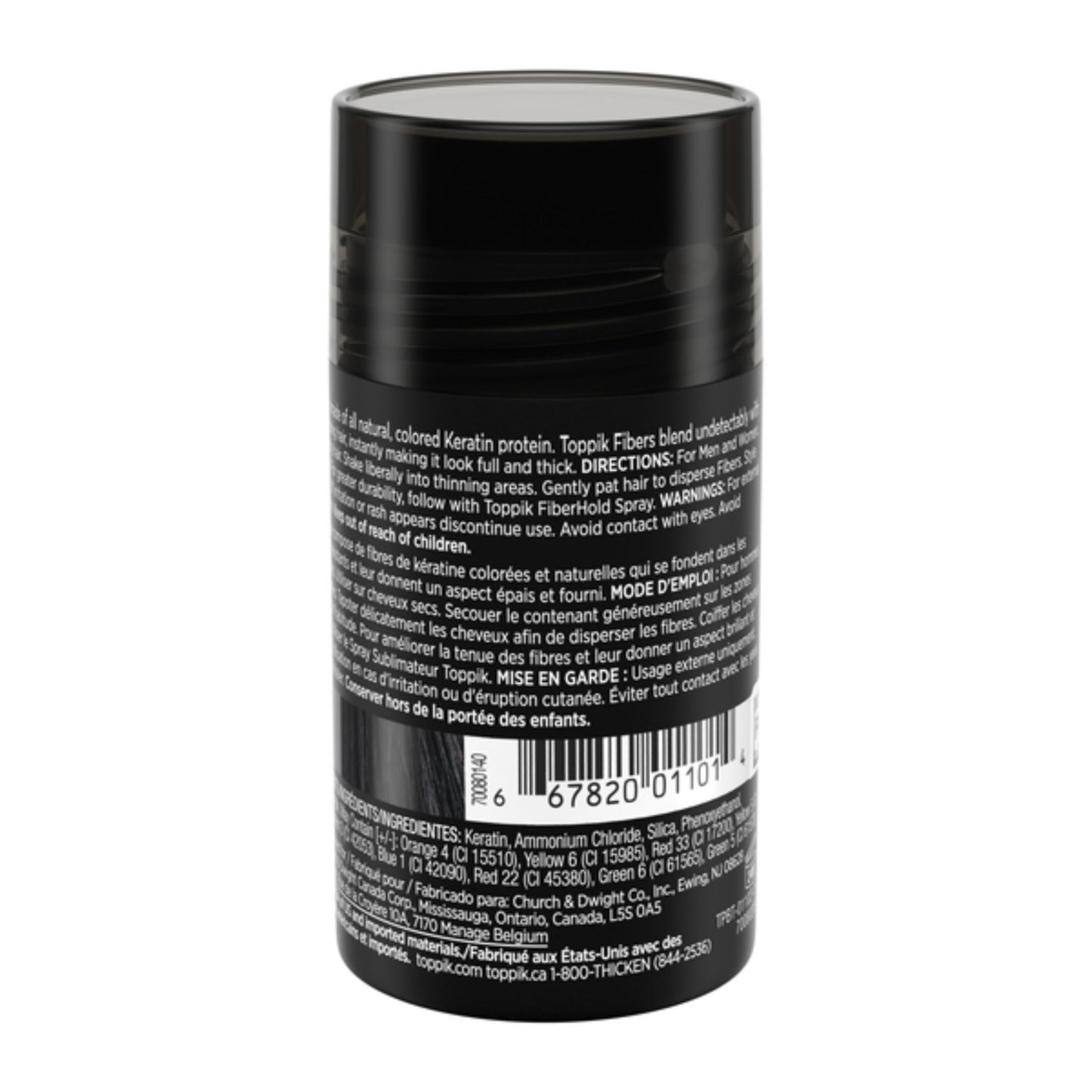 TOPPIK Hair Building Fibers for Instantly Fuller Hair (BLACK), 12 g, Fill In Fine or Thinning Hair, Instantly Thicker Looking Hair, Multiple Shades for Men & Women