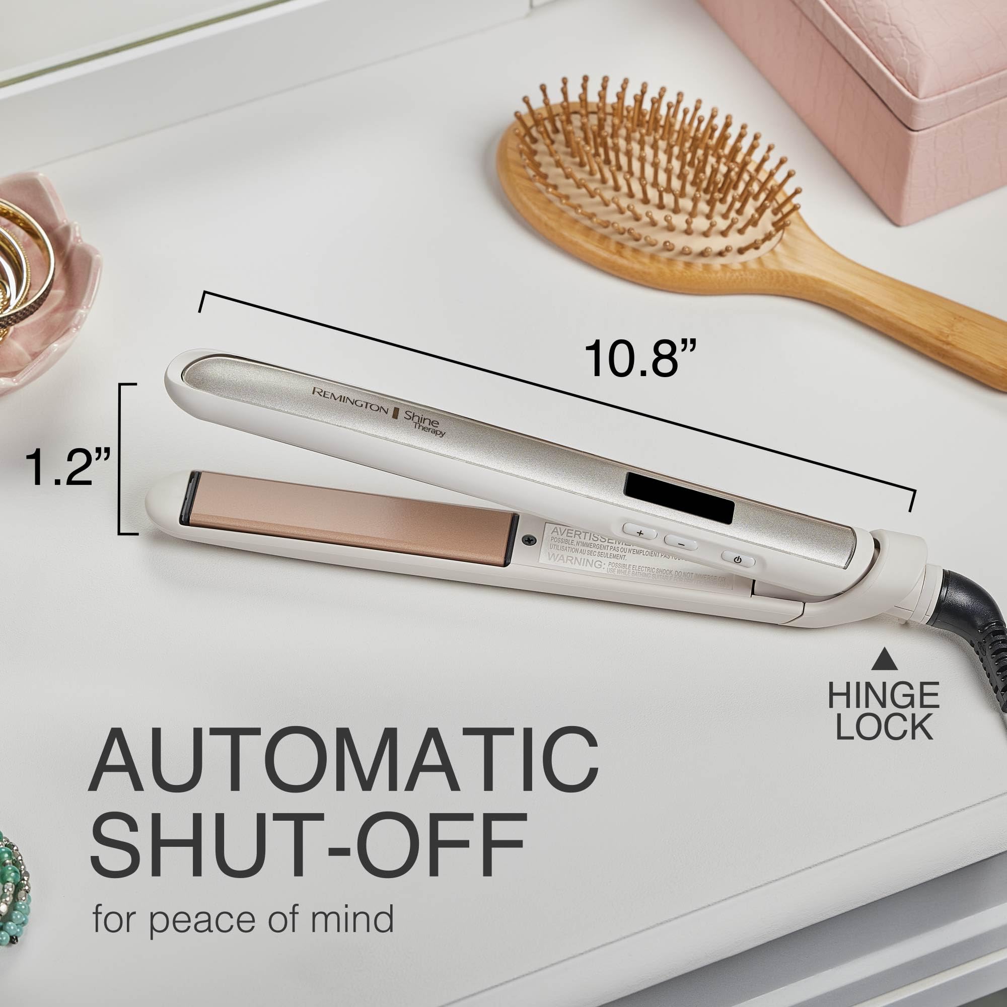 Remington Shine Therapy 1” Flat Iron, Argan Oil & Keratin Plate Hair Straightener