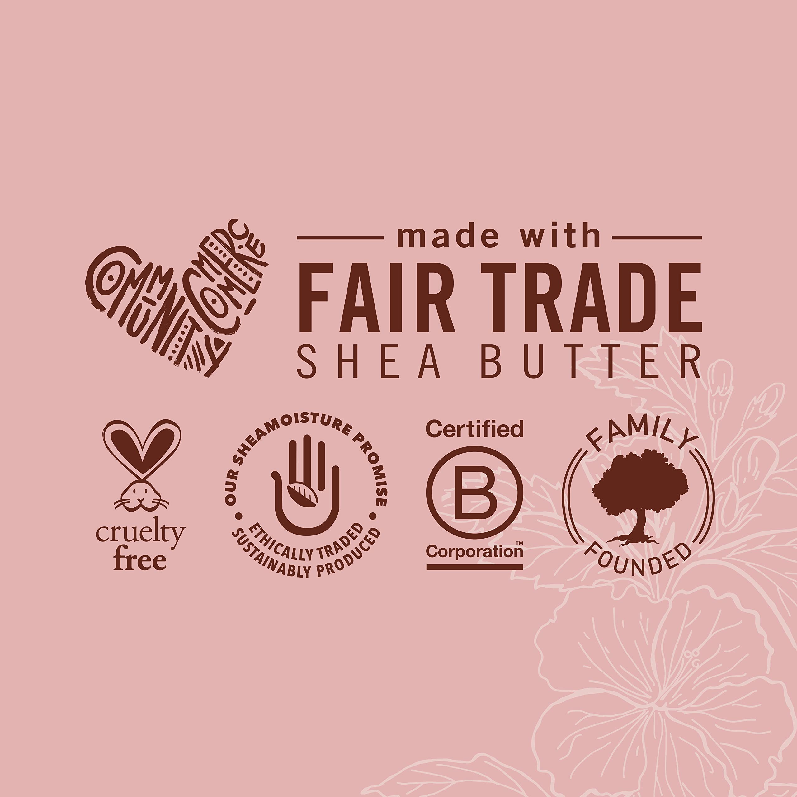 Shea Moisture Coconut & Hibiscus Curl & Shine Gift Set with Shampoo & Conditioner for Thick, Curly Hair 384 ml (Pack of 2)