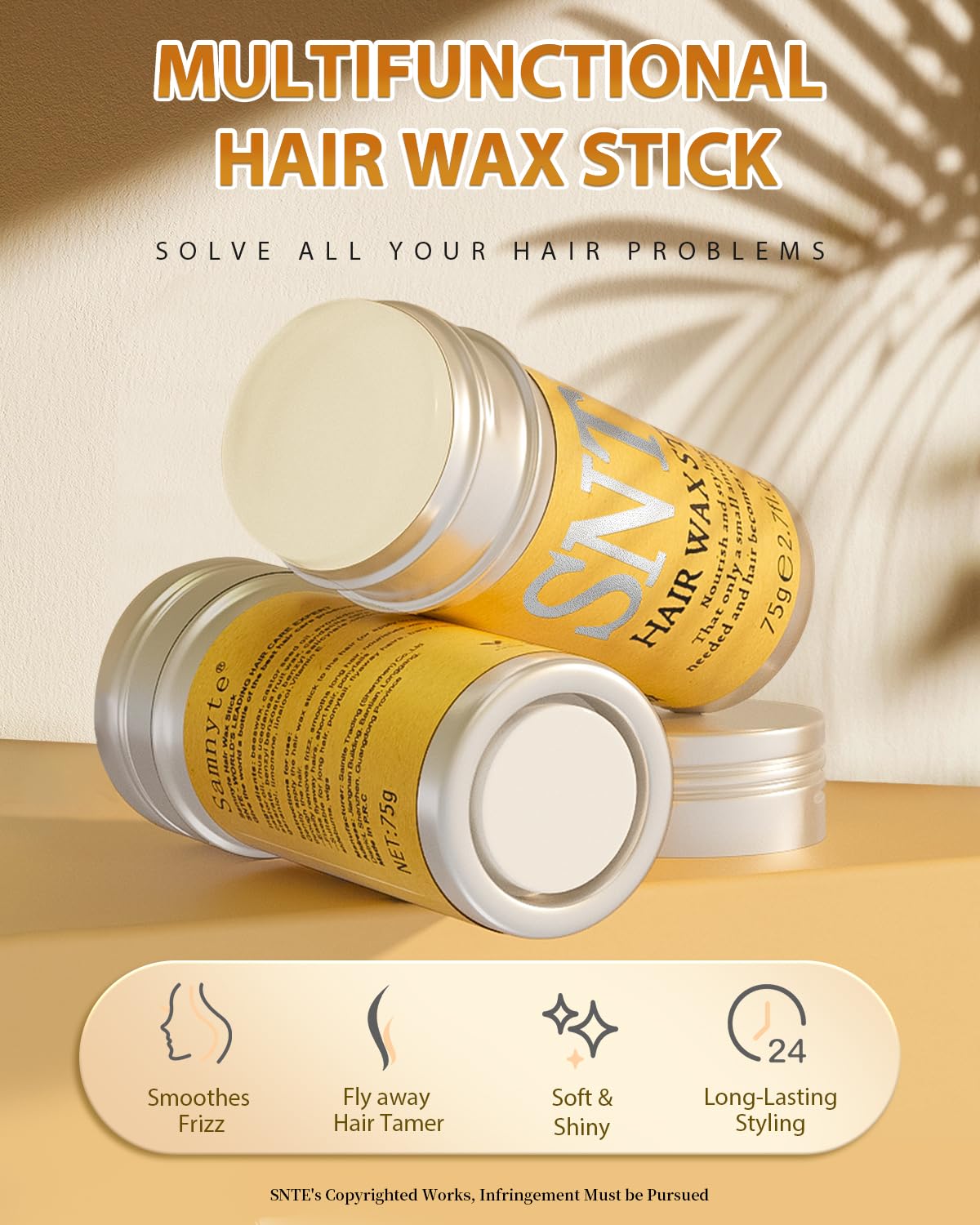 Hair Wax Stick, Wax Sticks for Hair Slick Stick, Hair Wax Sticks for Women Kids, Hair Gel for Women Girls Hair Accessories for Women, Baby Hair Gel Products for Women, Hair Bun Maker Styling Cream