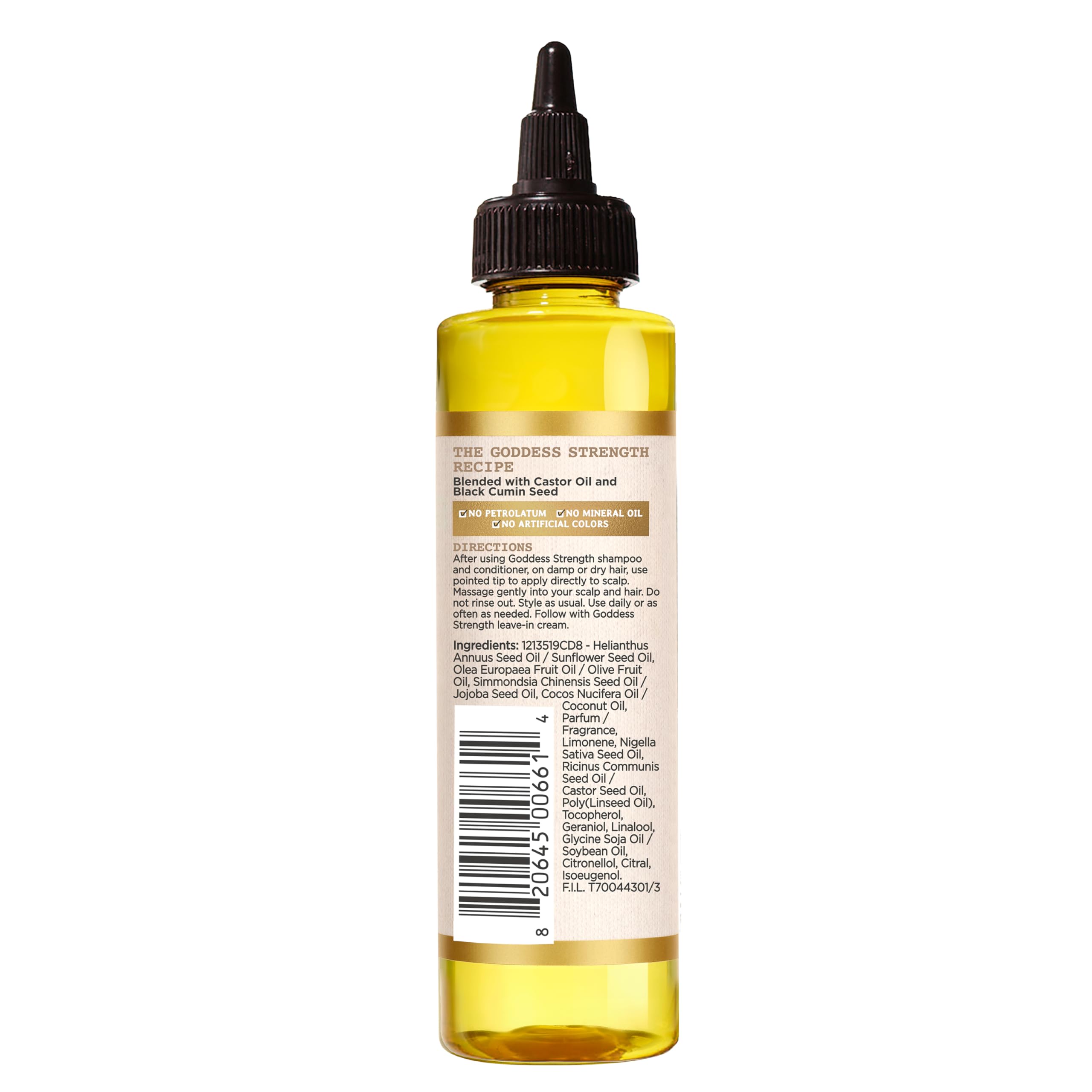 Carol's Daughter Goddess Strength Scalp and Hair Oil for Curly, Wavy, Coily Hair, Treatment with Castor Oil for Weak, Stronger Hair, 125ml
