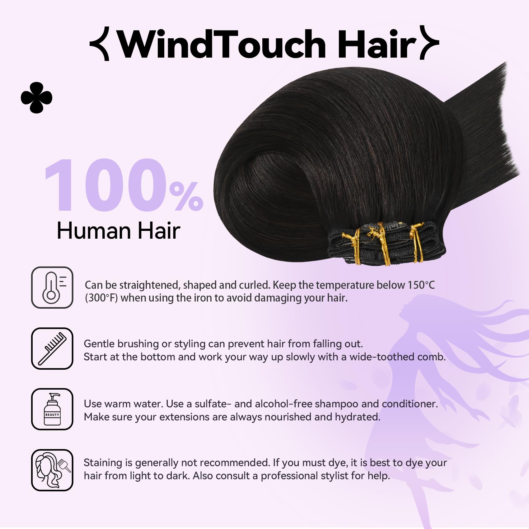 WindTouch Clip in hair Extensions for Women Real Human Hair, Dark Brown Hair Extensions 12 Inch 70g #2, Brown Remy Human Hair Extensions Clip ins for Women, Soft Natural Straight