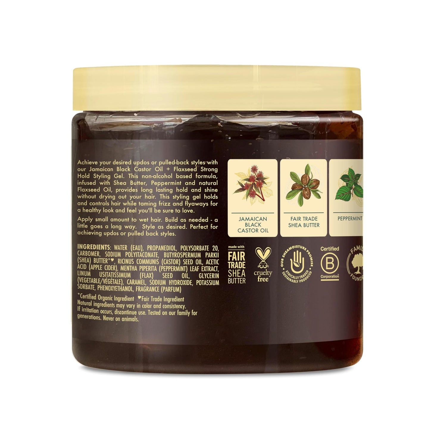Shea Moisture Jamaican Black Castor Oil Strong Hold Hair Styling Gel With Flaxseed 425 g
