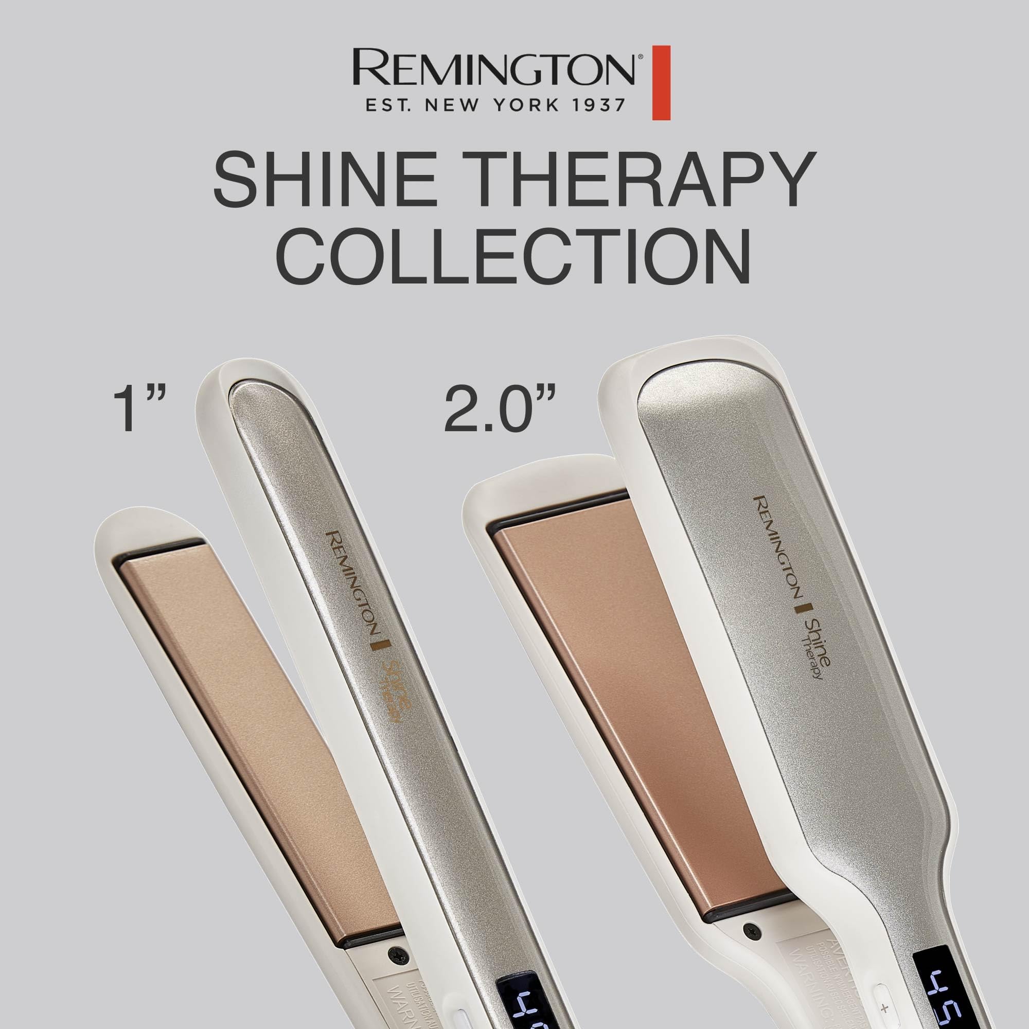 Remington Shine Therapy 1” Flat Iron, Argan Oil & Keratin Plate Hair Straightener