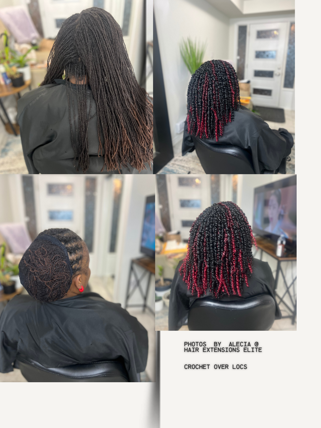 Crochet Braids- over Locs method