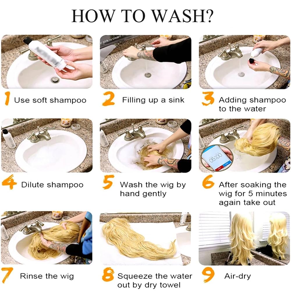 Esmee Long Wavy Brown Wigs for Women with Fringe Natural Synthetic Hair Wig for Daily & Party Use