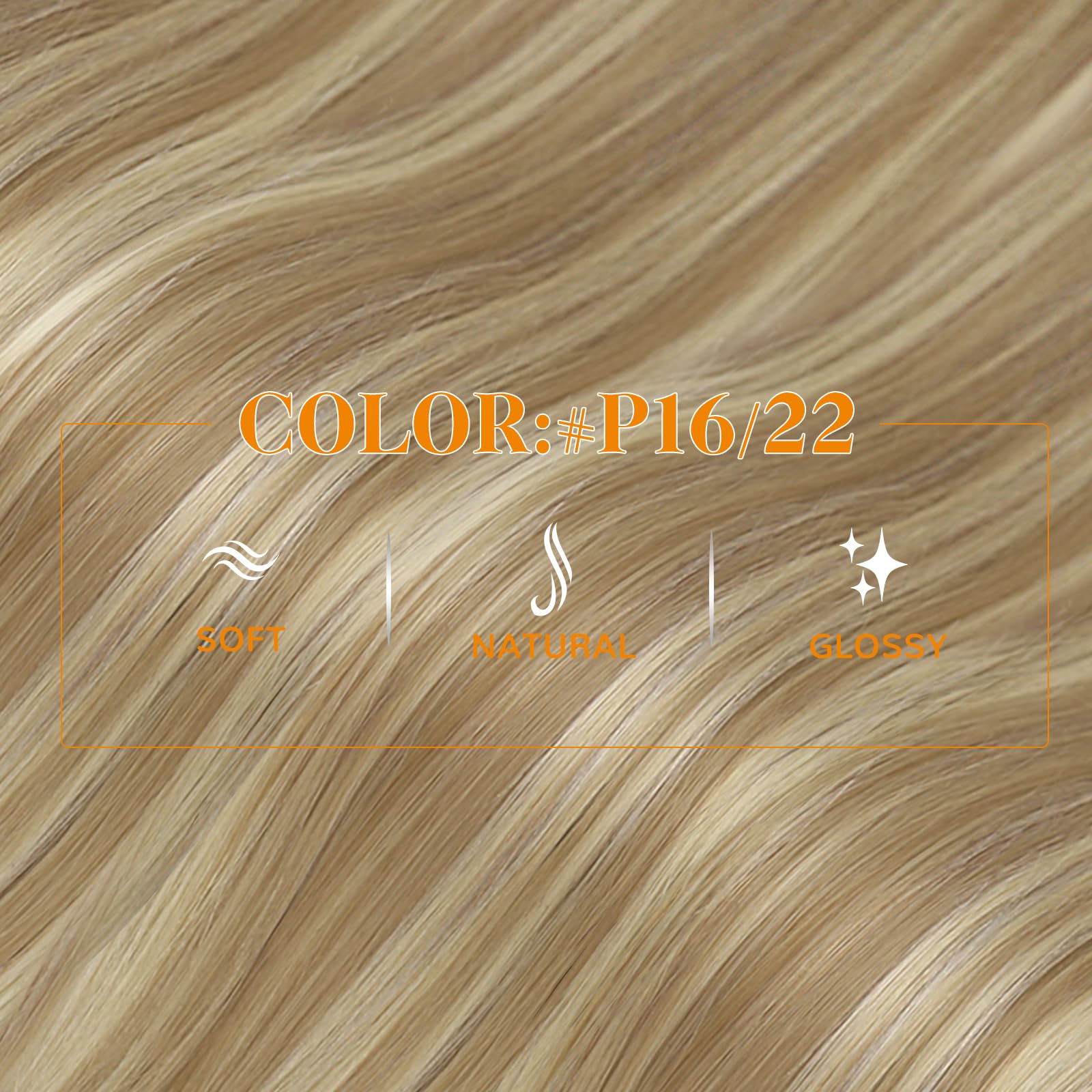 Easyouth Nano Beads Hair Extensions Blonde Highlight 18 Inch Straight Nano Beads Extensions Dark Ash Blonde Highlights Golden Blonde Bead Hair Extensions Real Hair Natural Shine 50g/50s