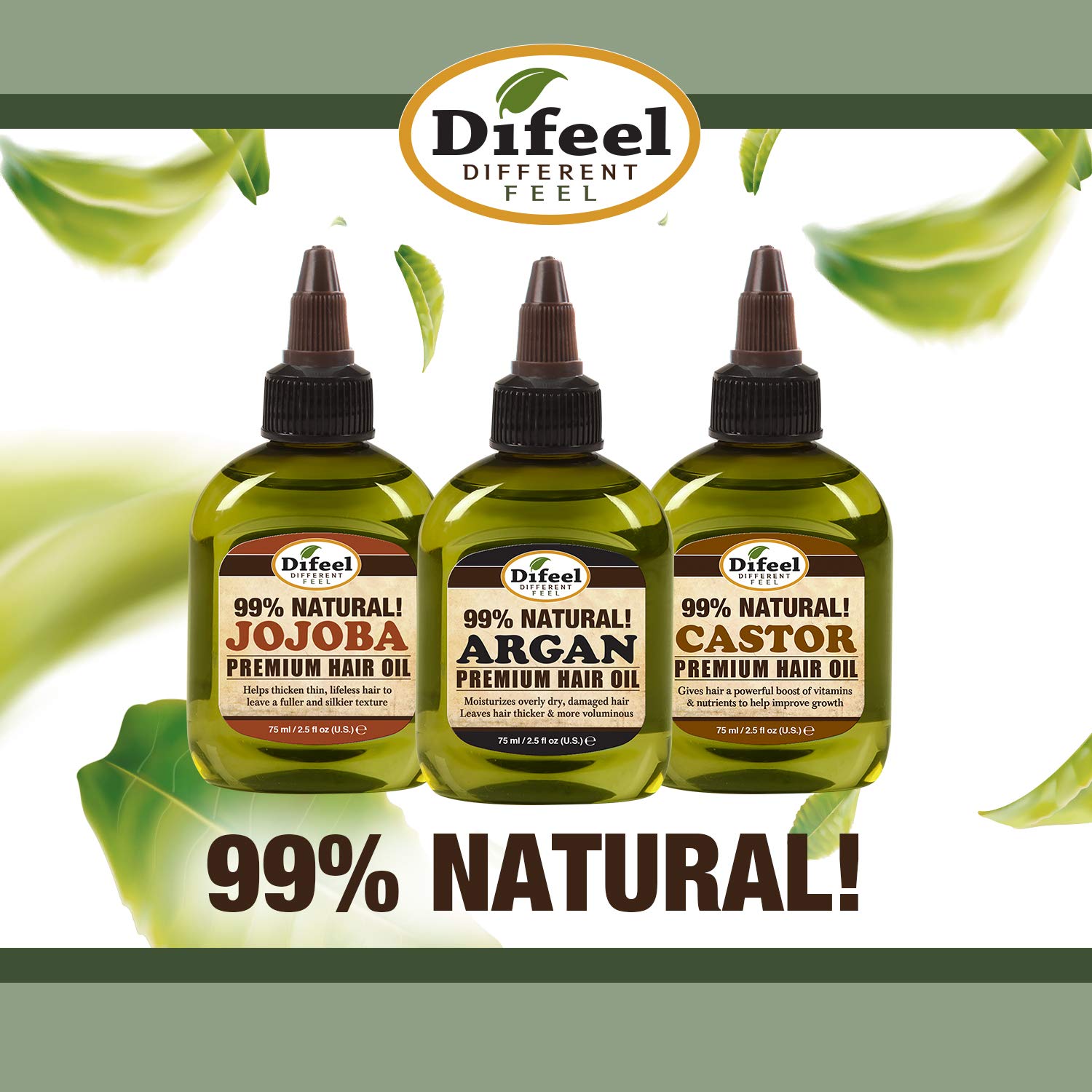 Difeel Premium Natural Hair Care Oil, Coconut