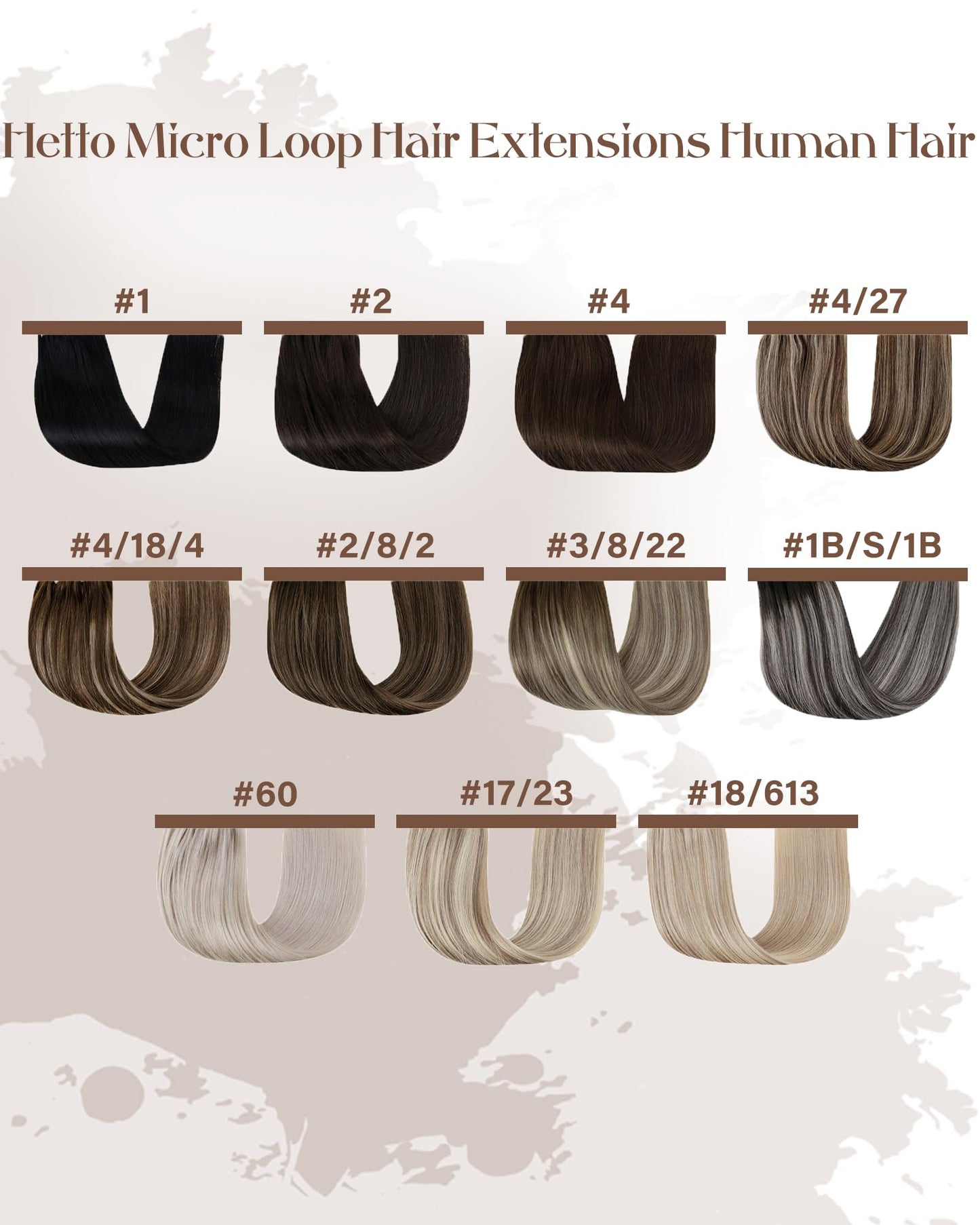 Hetto Micro Beads Hair Extensions Brown Human Hair Micro Loop Extensions #4 Brown Hair Micro Ring Extensions Silky Remy Hair Pre Bonded Micro Bead 12 Inch 40g 50 Strands