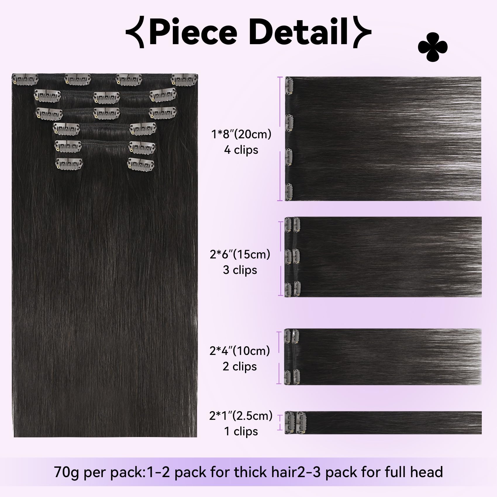 WindTouch Clip in hair Extensions for Women Real Human Hair, Dark Brown Hair Extensions 12 Inch 70g #2, Brown Remy Human Hair Extensions Clip ins for Women, Soft Natural Straight