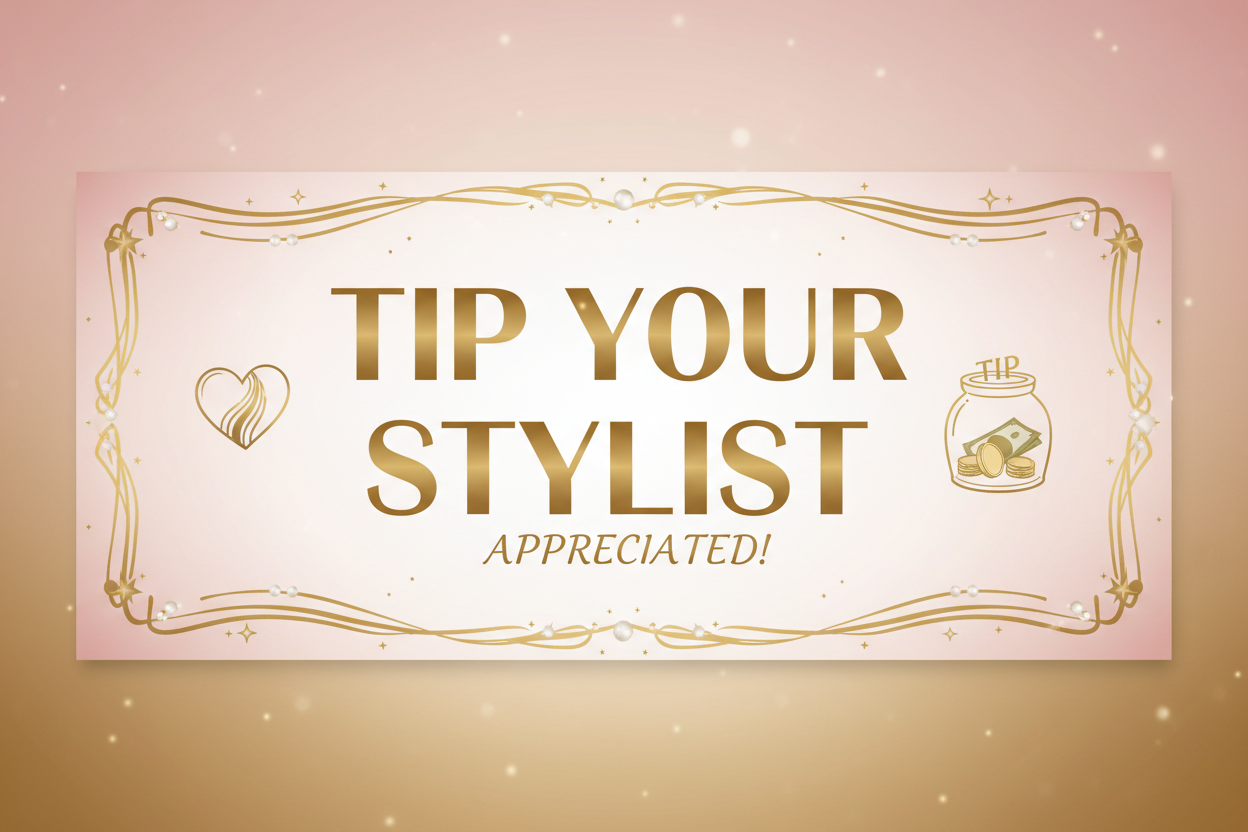 give me a sign to put on my product where i ask for tips